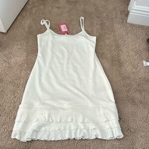 Size small edikted new with tags white cotton slip dress